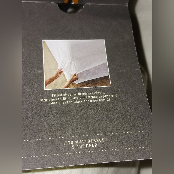 Hearth & Hand Sour Cream Linen Cotton Blend Sheet Set FULL SIZE - Picture 7 of 11